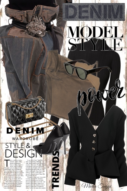 Denim Model Style- Модное сочетание
