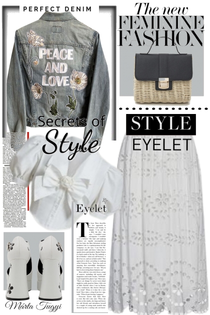 Eyelet skirt- Combinaciónde moda