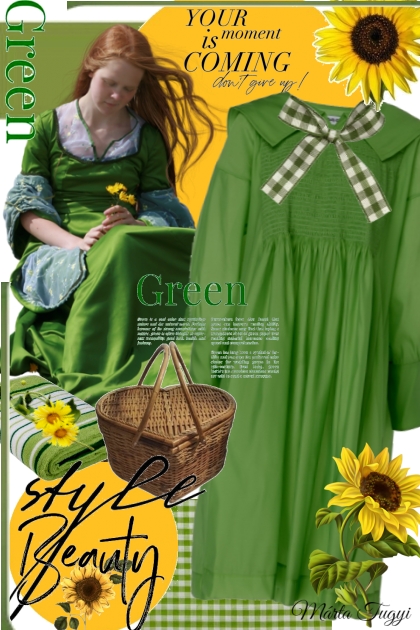 Spring Color Challenge: green- Modna kombinacija