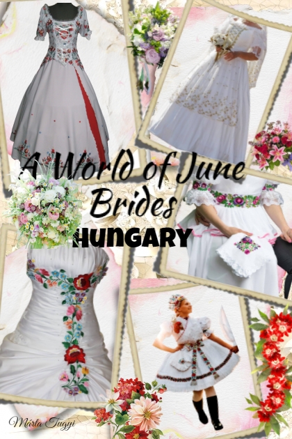 Hungarian folk costume wedding dresses
