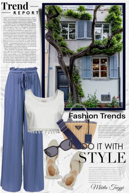 summer blue- Combinazione di moda