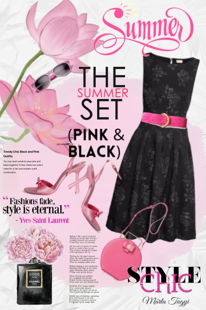 pink and black 4.- Модное сочетание
