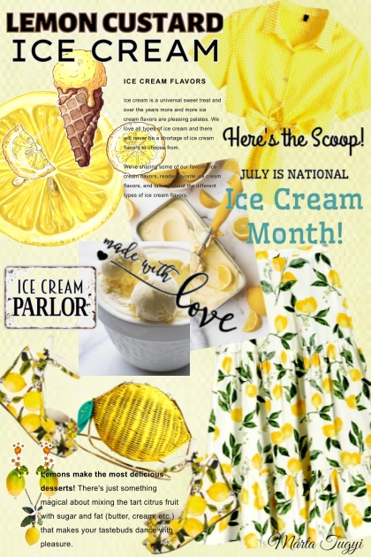 Lemon custard Ice Cream- コーディネート