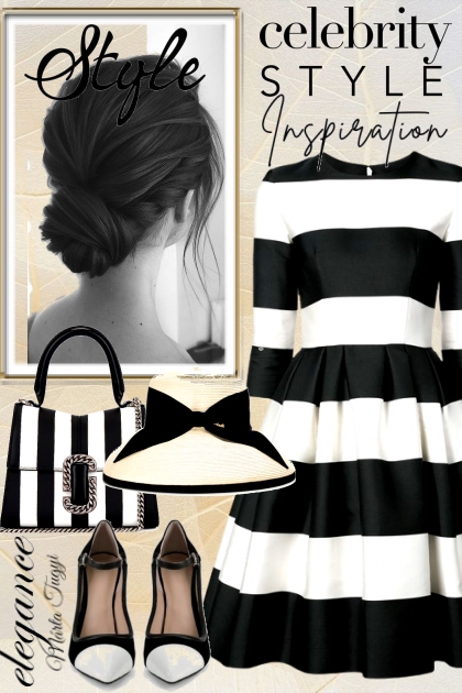 black and white stripes- combinação de moda