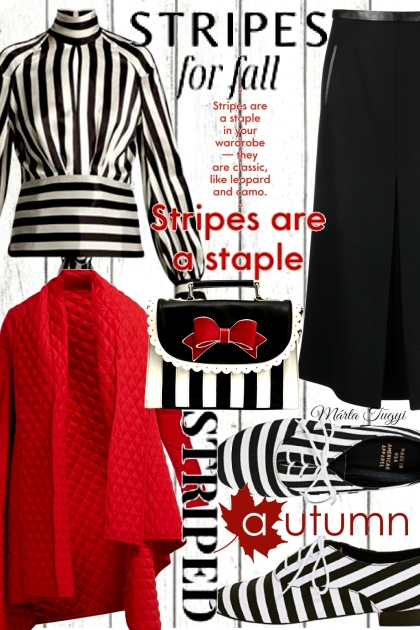 stripes for fall- Modekombination