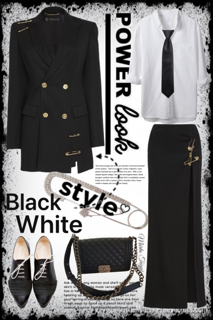 Black White- combinação de moda