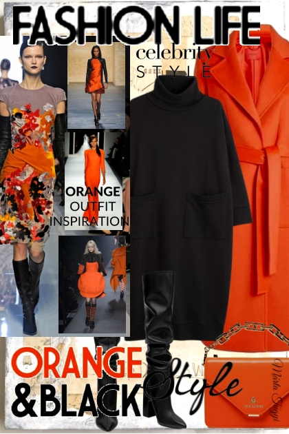 Orange and Black - Modna kombinacija