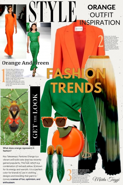 Orange and Green- Modna kombinacija