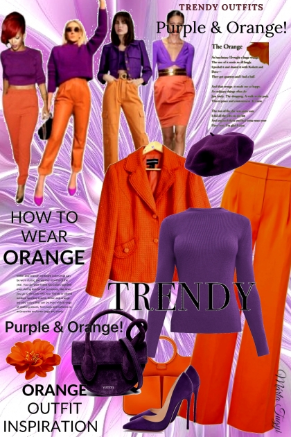 Purple and Orange- Modna kombinacija