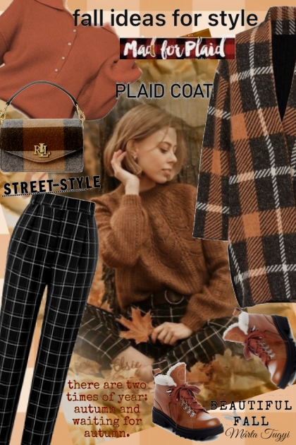 Plaid coat 3.- Modna kombinacija