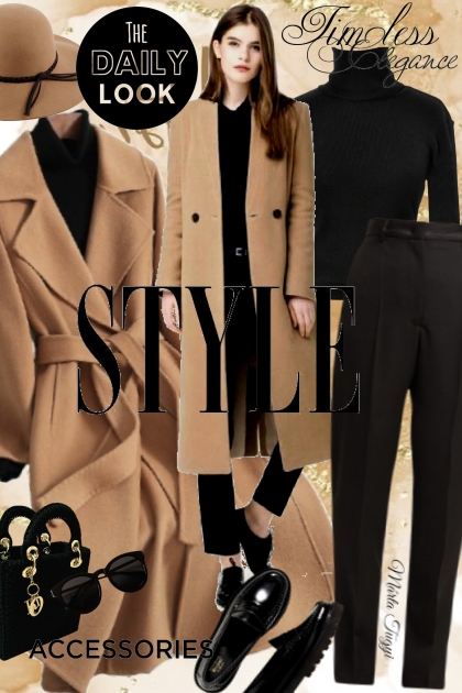 an elegant coat- Fashion set