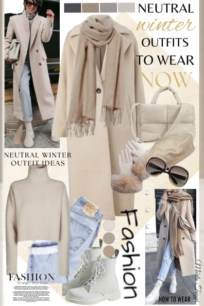 Neutral winter outfit ideas- Combinaciónde moda
