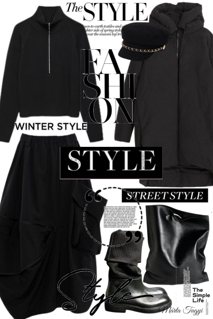 Street Style in black - 搭配