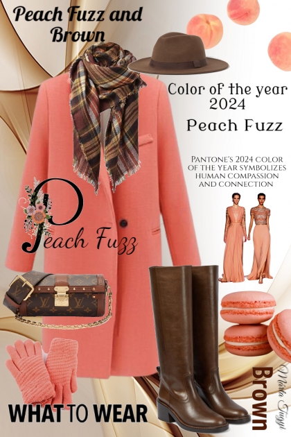 Peach Fuzz and Brown- Combinaciónde moda