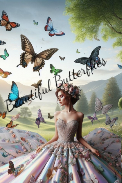 Beautiful Butterflies- combinação de moda