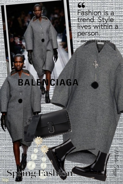 Balenciaga coat- Combinaciónde moda