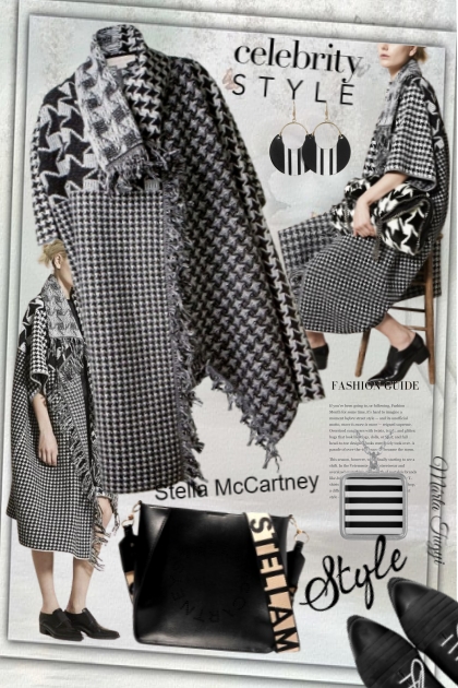 Stella McCartney coat and bag- combinação de moda