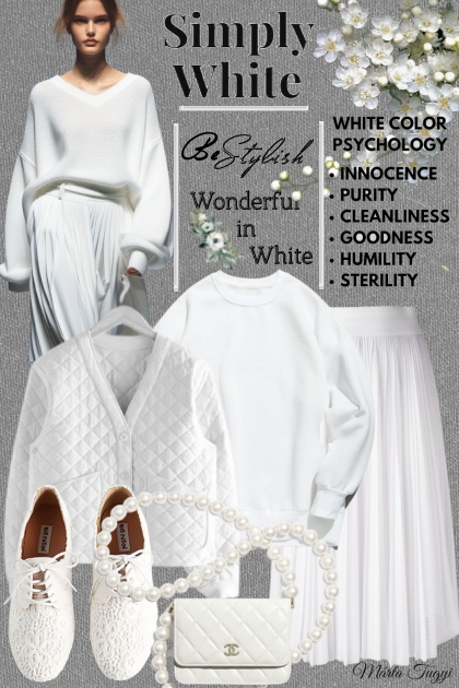 Be stylish wonderful in white- Fashion set