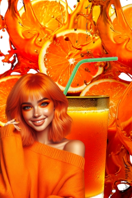  cooling orange juice- Fashion set