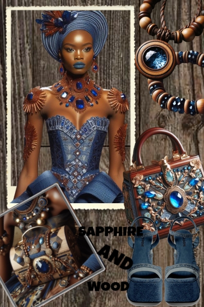 SAPPHIRE AND WOOD 3.- combinação de moda