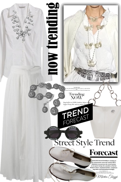white and silver- combinação de moda