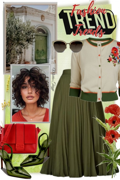 poppies and olive trees- Fashion set
