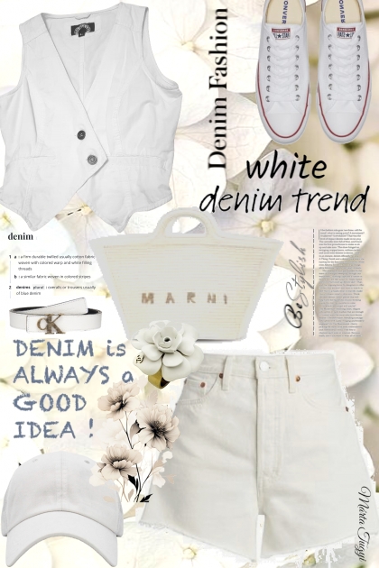 white denim trend- Combinaciónde moda