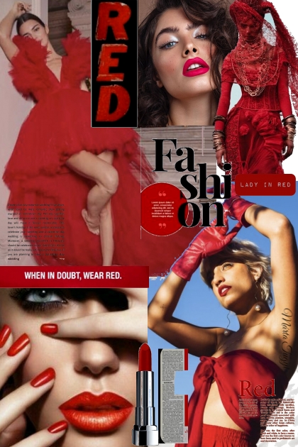 the power of red - Combinaciónde moda