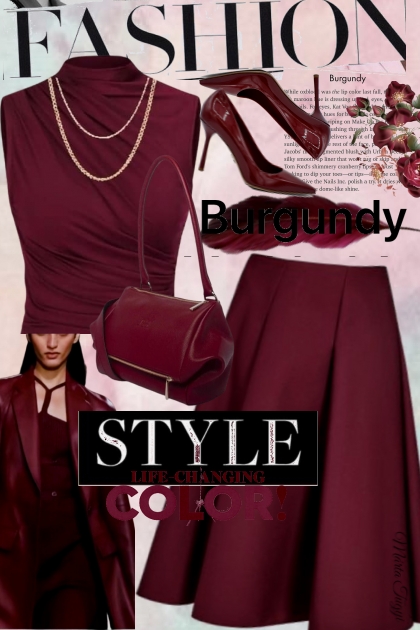 Burgundy- Combinazione di moda