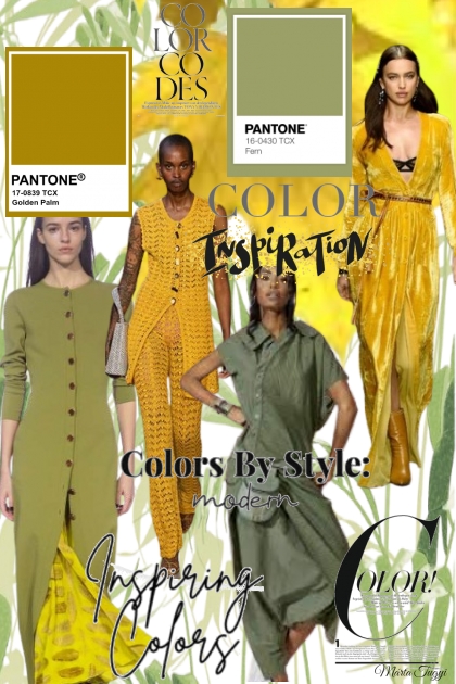 FERN AND GOLDEN PALM COLOR CHALLENGE- Fashion set