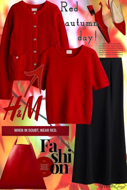 Red autumn day- Fashion set