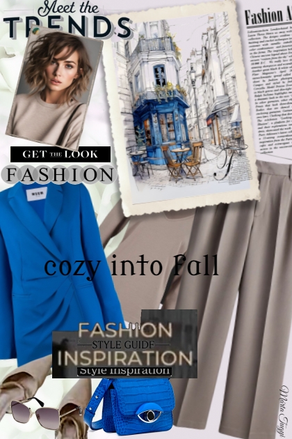 cozy into fall- combinação de moda