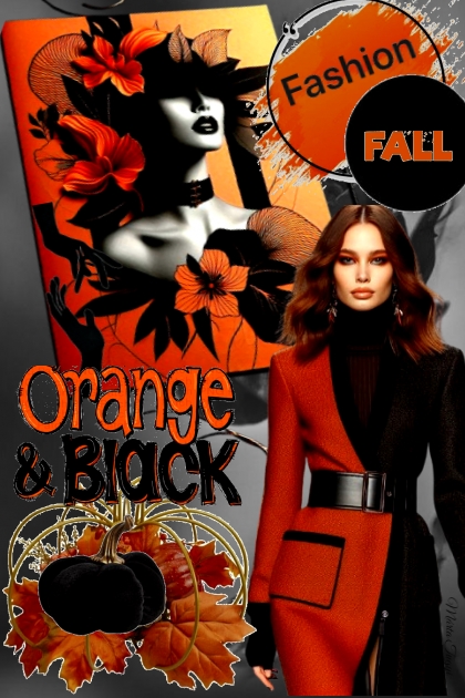 Orange and Black 2.- Fashion set