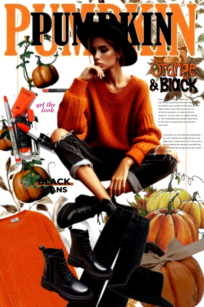 Orange and Black 4.- Fashion set