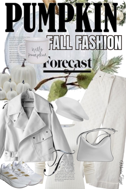 autumn fashion and white pumpkin- Fashion set