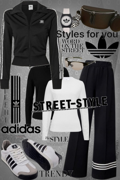 Street Style in adidas- combinação de moda