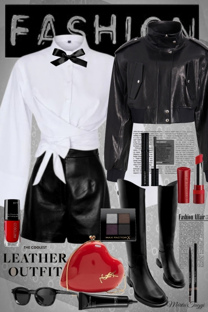 Leather outfit- Combinaciónde moda