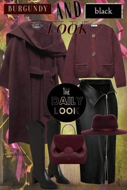 Burgundy and Black- Modekombination