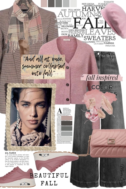 tired pink for autumn- Combinazione di moda