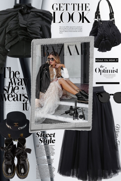 the stylish tulle skirt- Fashion set