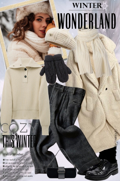 Winter outfit idea- combinação de moda