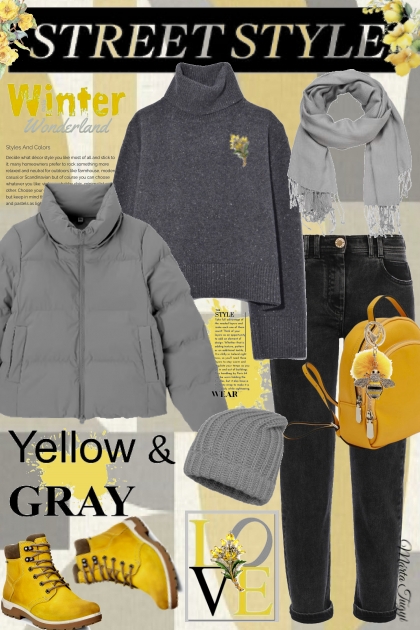 Yellow and Gray - Combinaciónde moda