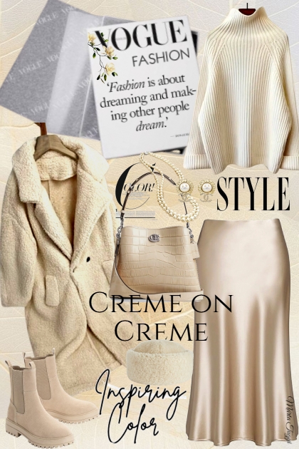 Creme on Creme- Fashion set