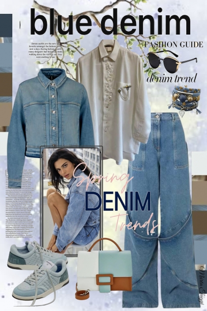 blue denim trend- Modekombination