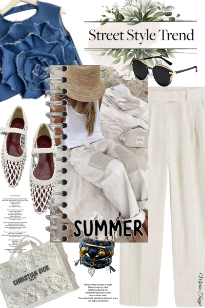 summer denim top- Fashion set