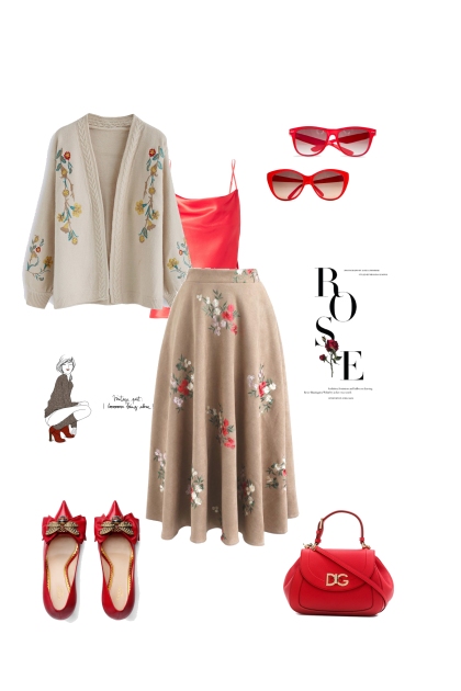 Красный осени- Combinaciónde moda