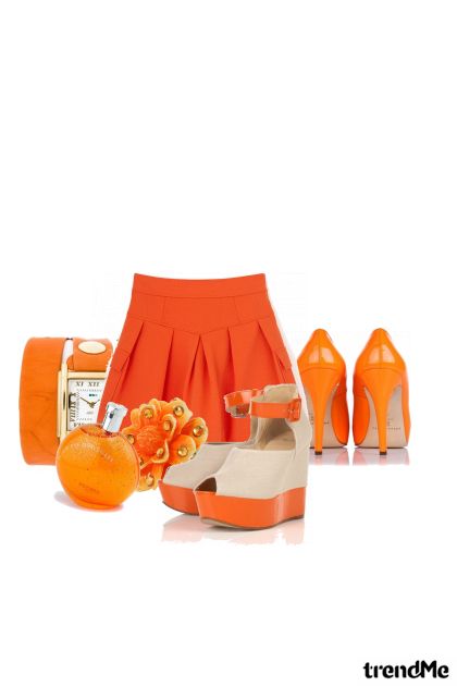 orange summer- Fashion set