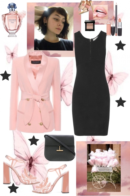 LBD with Little Pink Jacket- Fashion set