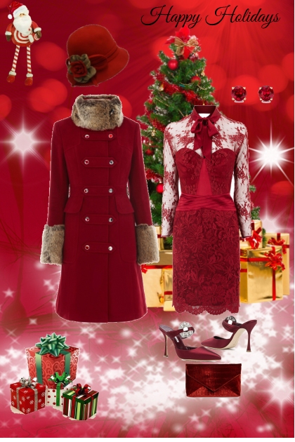 Crimson Christmas- Fashion set