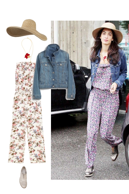 Amal Clooney in an Overall- Модное сочетание